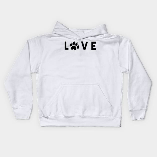 Love Dogs Kids Hoodie by SillyShirts